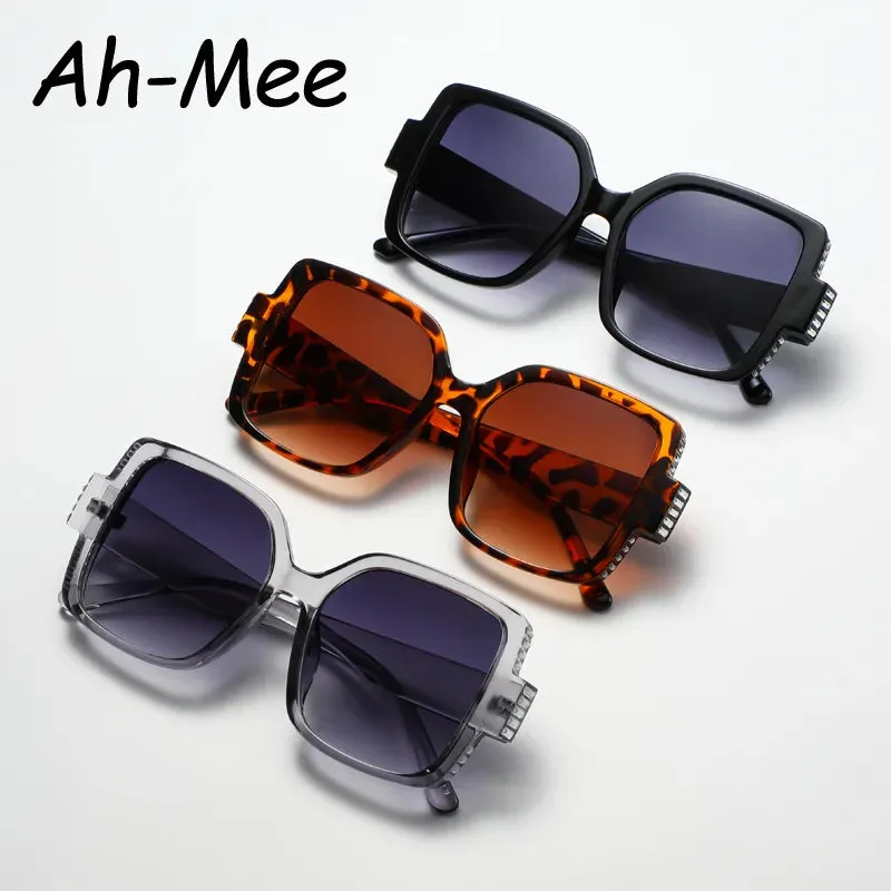 Vintage Square Sunglasses Women Men Shades Sun Glasses Luxury Rhinestones Brand Designer Eyeglasses Eyewear UV400 Oculos