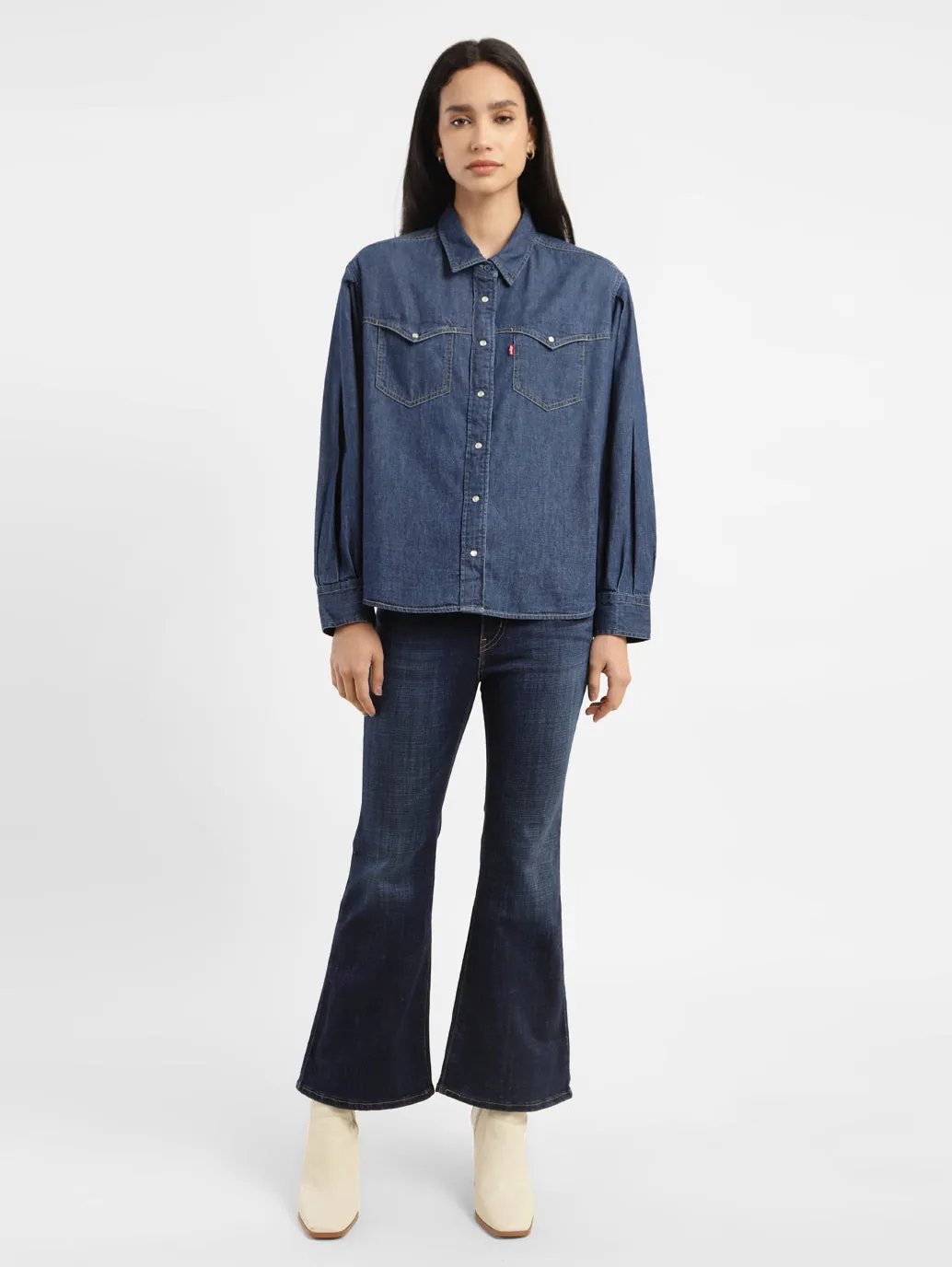 Women's Solid Oversized Shirt