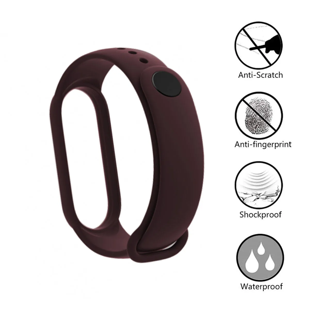 Xiaomi Mi Band 6 & Mi Band 5 Watch Strap Silicone-wine