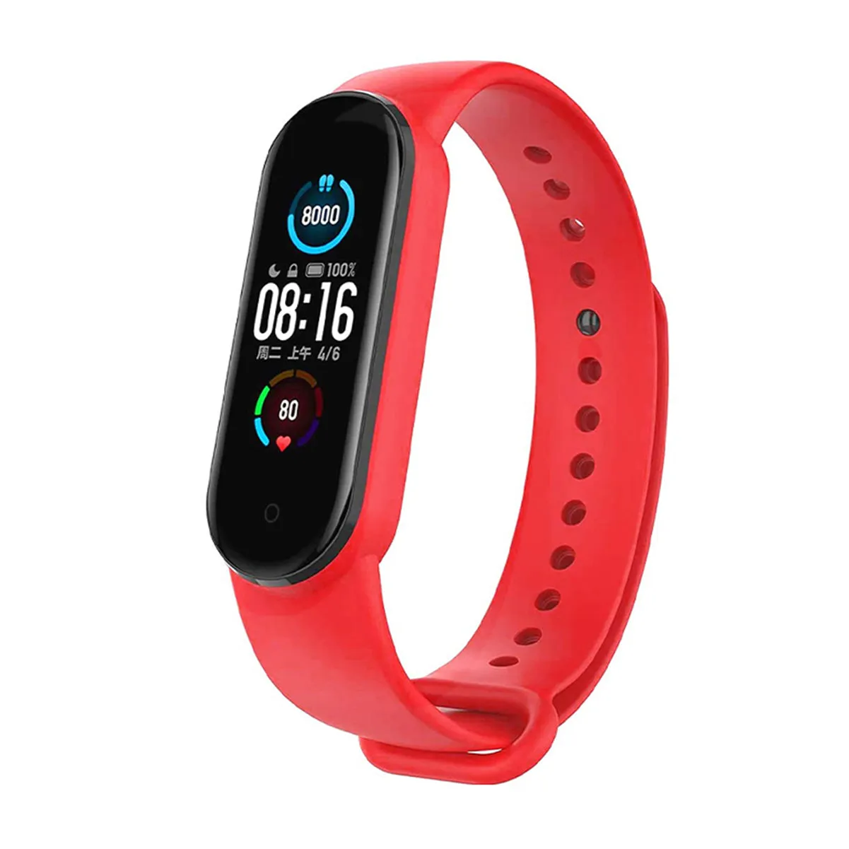 Xiaomi Mi Band 6 & Mi Band 5 Watch Strap Silicone-wine