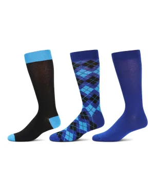 Zag Twist Cotton Blend Crew Sock 3 Pack